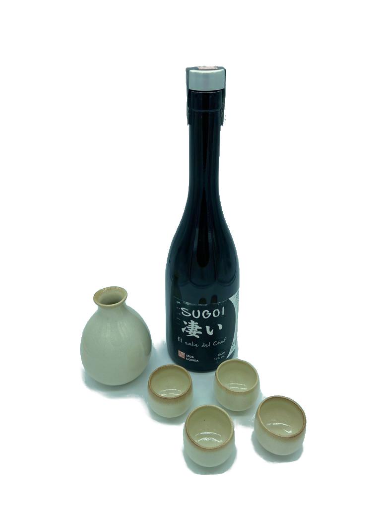 Juego Sake Vajilla Pack Blanca con Sake Sugoi